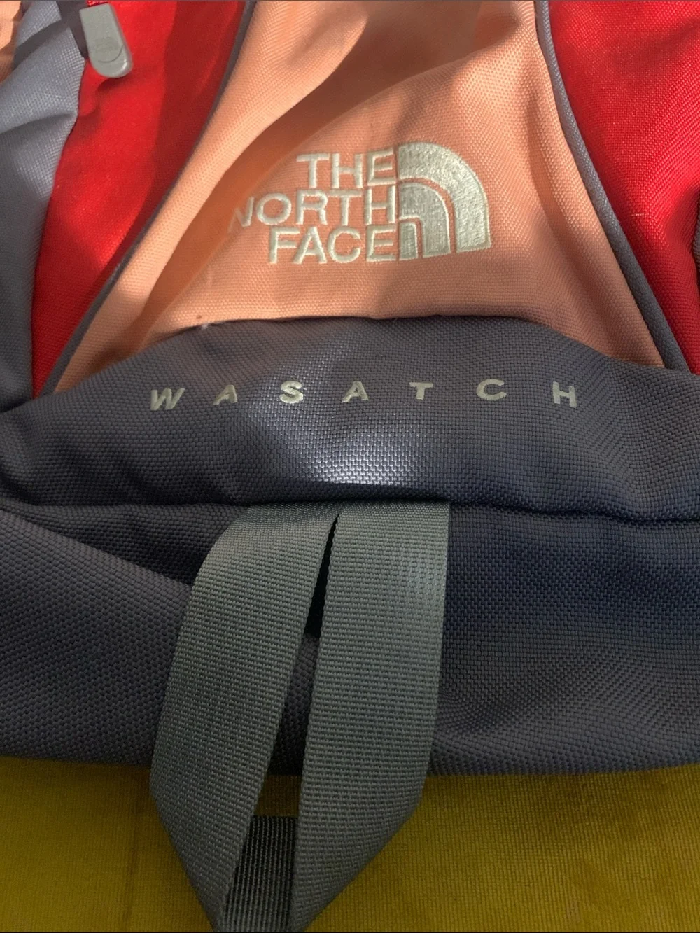 The North Face Wasatch Backpack in Pink, Red & Gray